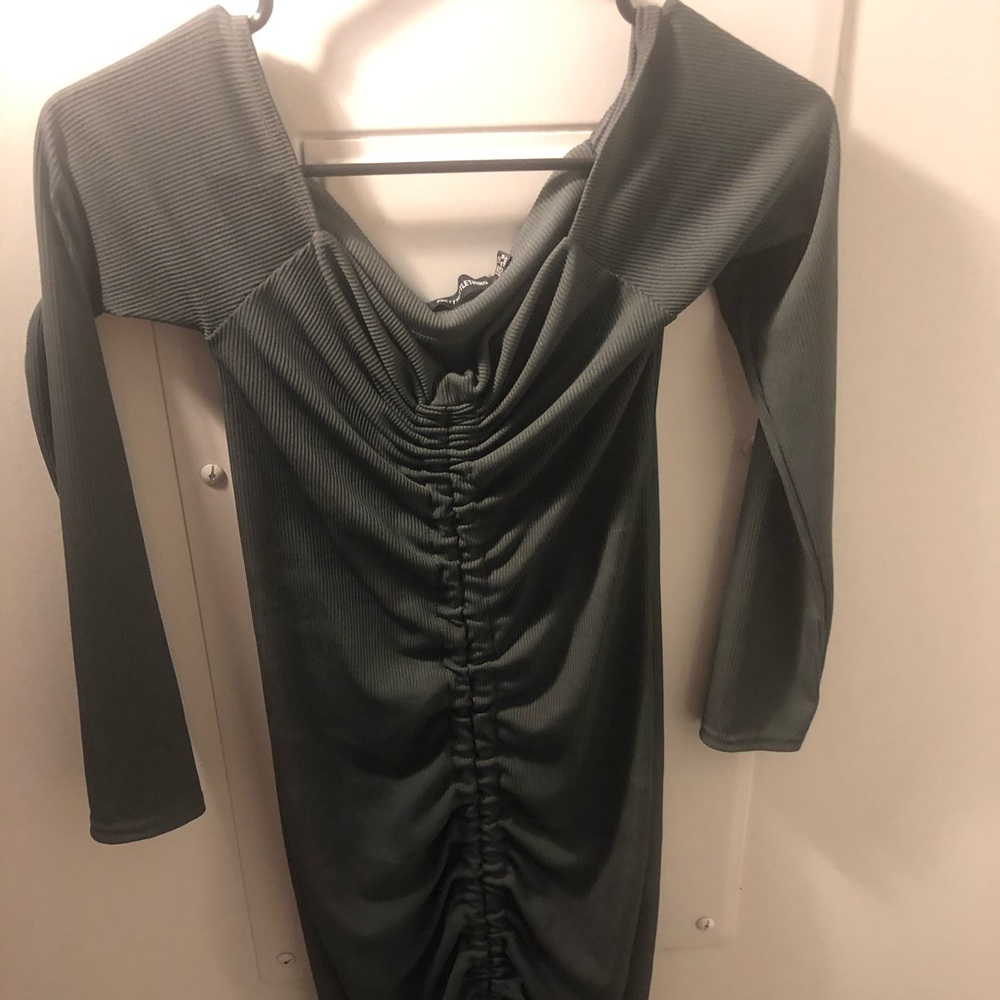 Grey ruche dress